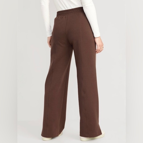 NWT! French Roast High-Waisted Dynamic Fleece Wide-Leg Trouser Pants - Picture 2 of 8